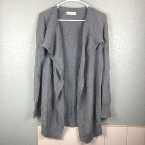 Anthro staring at stars gray open cardigan Medium